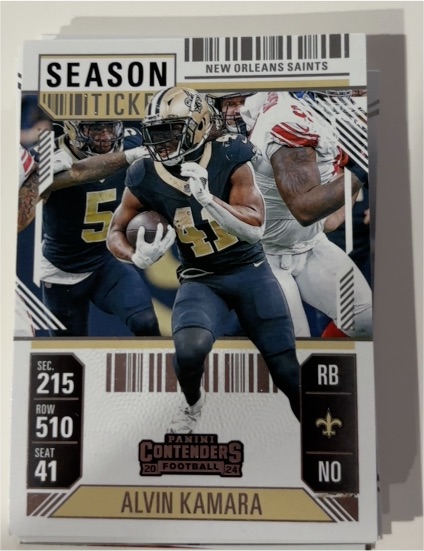 2024 Panini Contenders #71 Alvin Kamara Season Ticket — front
