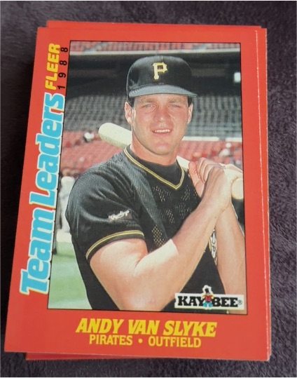 1988 Fleer Kay-Bee Team Leaders #44 Andy Van Slyke — front
