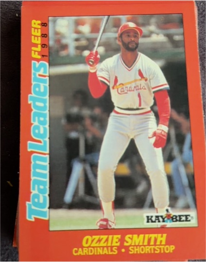 1988 Fleer Kay-Bee Team Leaders #38 Ozzie Smith — front