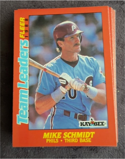 1988 Fleer Kay-Bee Team Leaders #34 Mike Schmidt — front