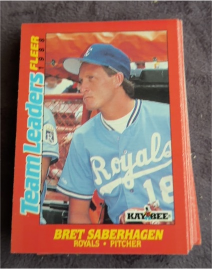 1988 Fleer Kay-Bee Team Leaders #32 Bret Saberhagen — front