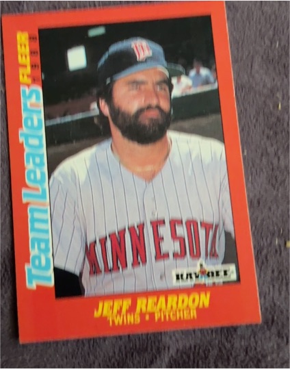 1988 Fleer Kay-Bee Team Leaders #28 Jeff Reardon — front