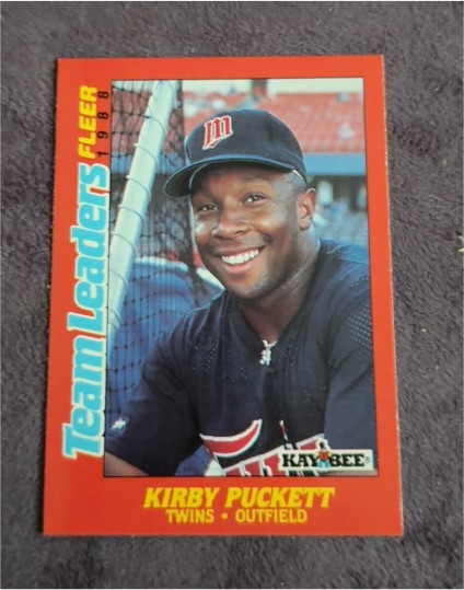 1988 Fleer Kay-Bee Team Leaders #26 Kirby Puckett — front