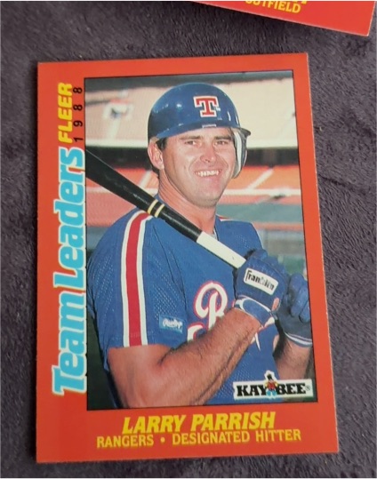 1988 Fleer Kay-Bee Team Leaders #25 Larry Parrish — front