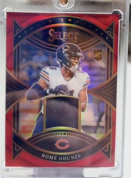 2024 Panini Select #RS-ROE Rome Odunze Rookie Swatches Red Prizm — front