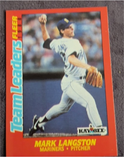 1988 Fleer Kay-Bee Team Leaders #18 Mark Langston — front