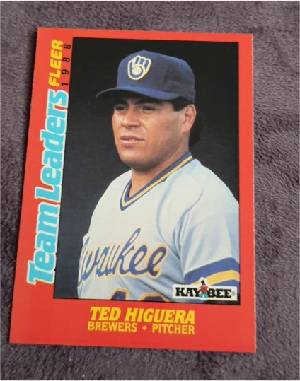 1988 Fleer Kay-Bee Team Leaders #15 Ted Higuera — front