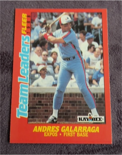 1988 Fleer Kay Bee #9 Andres Galarraga — front