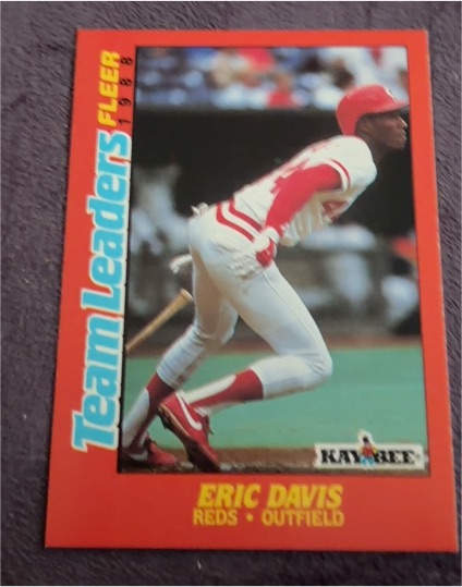 1988 Fleer Kay-Bee Team Leaders #6 Eric Davis — front