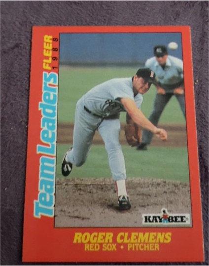 1988 Fleer Kay-Bee Team Leaders #5 Roger Clemens — front
