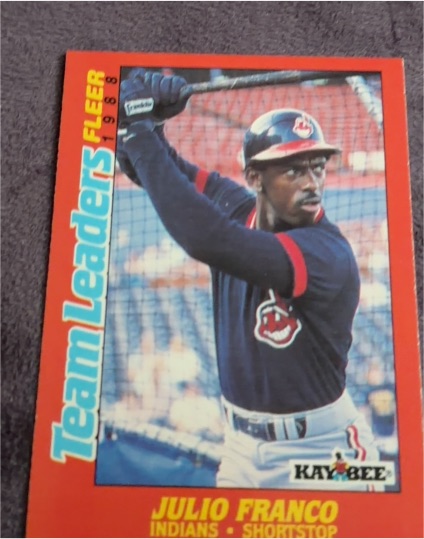 1988 Fleer Kay-Bee Team Leaders #8 Julio Franco — front