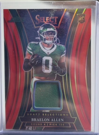 2024 Panini Select #DSM-BAN Braelon Allen Draft Selections Red Prizm — front