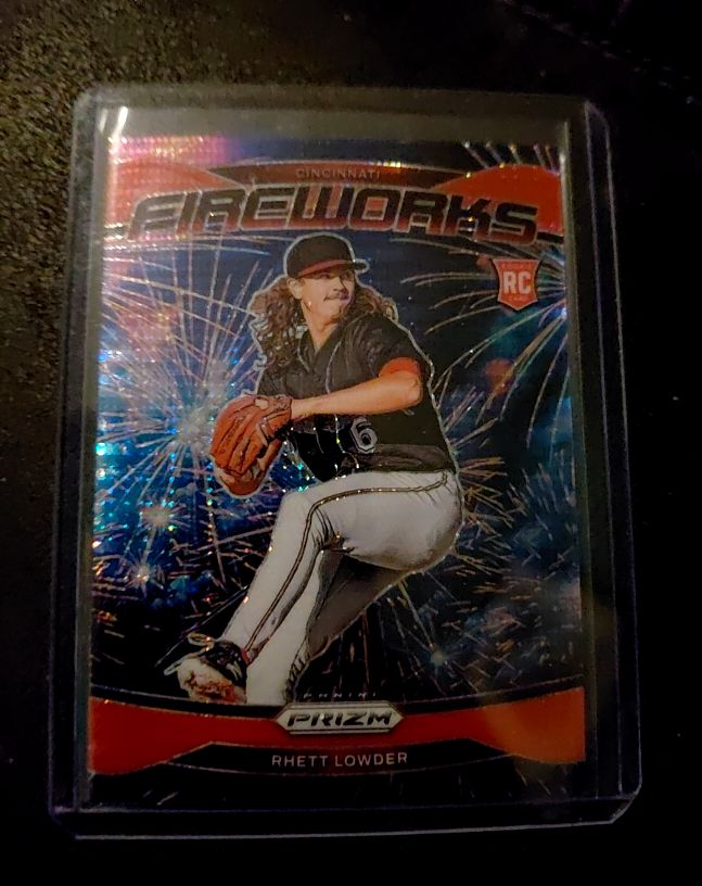 2025 Panini Prizm #12 Rhett Lowder Fireworks RC — front