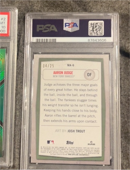 2021 Topps Gallery #MA-6 Aaron Judge — front