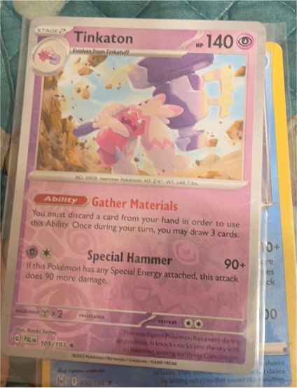 2023 Pokémon SV02 Paldea Evolved #105 Tinkaton — front