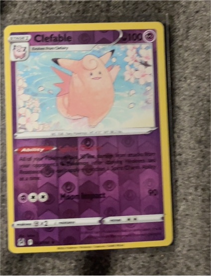 2022 Pokémon Lost Origin #63 Clefable — front