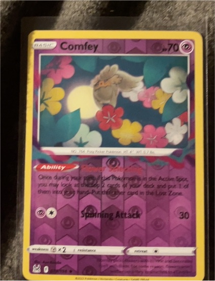 2022 Pokémon SWSH11: Lost Origin #079 Comfey — front