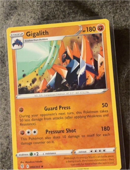 2021 Pokémon Evolving Skies #088 Gigalith — front