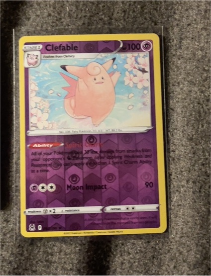2022 Pokémon Lost Origin #063 Clefable — front