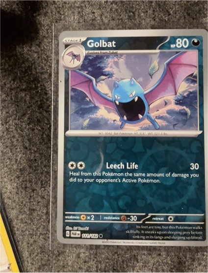 2023 Pokémon SV04: Paradox Rift #111 Golbat — front