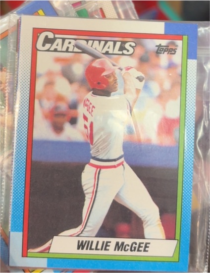 1990 Topps #285 Willie McGee — front