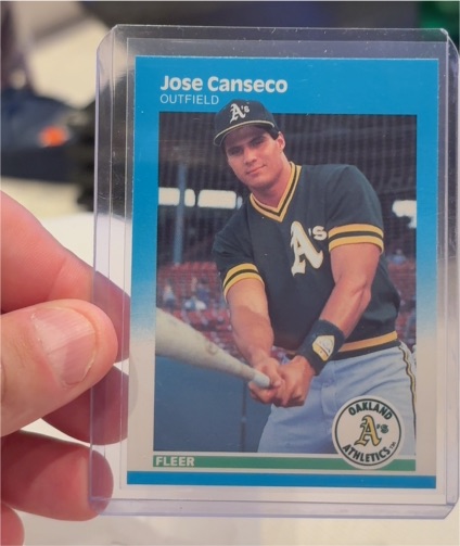 1987 Fleer #389 Jose Canseco — front