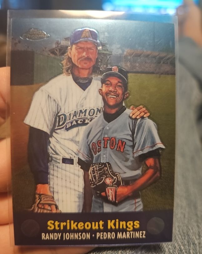 2000 Topps Chrome #TC7 Strikeout Kings Randy Johnson / Pedro Martinez — front