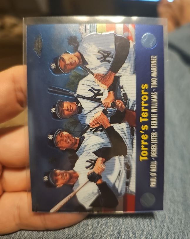 2000 Topps Chrome Torre's Terrors #TC3 Derek Jeter, Bernie Williams, Tino Martinez, Paul O'Neill — front