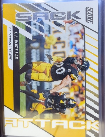 2025 Score Sack Attack #8 T.J. Watt — front