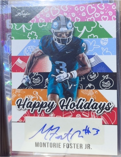 2025 Leaf Happy Holidays Autograph #BA-MFJ Montorie Foster Jr. — front