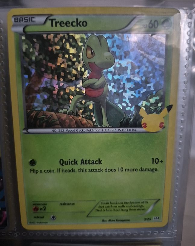 2021 Pokémon McDonald's 25th Anniversary #3 Treecko — front
