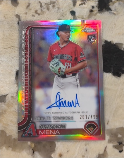 2025 Topps Chrome Rookie Autographs #RA-CME Cristian Mena — front