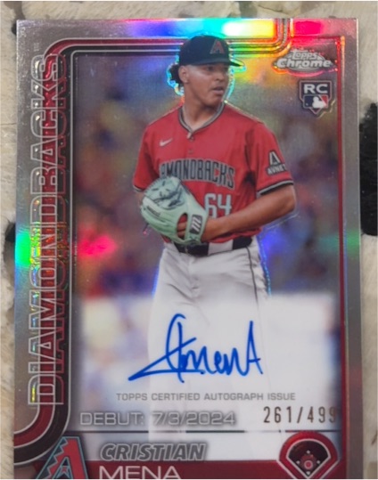 2025 Topps Chrome Update #261 Cristian Mena — front