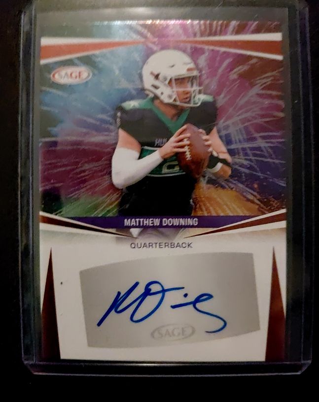 2025 Sage Football #A-MD3 Matthew Downing Autograph Rookie Card — front