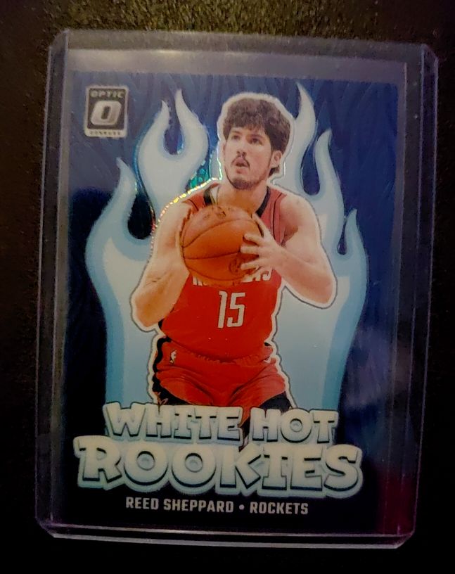 2024-25 Panini Donruss Optic #12 Reed Sheppard White Hot Rookies — front
