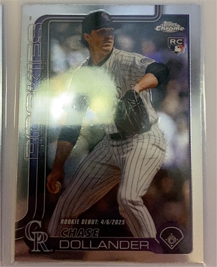 2025 Topps Chrome Update #USC175 Chase Dollander Rookie Debut — front