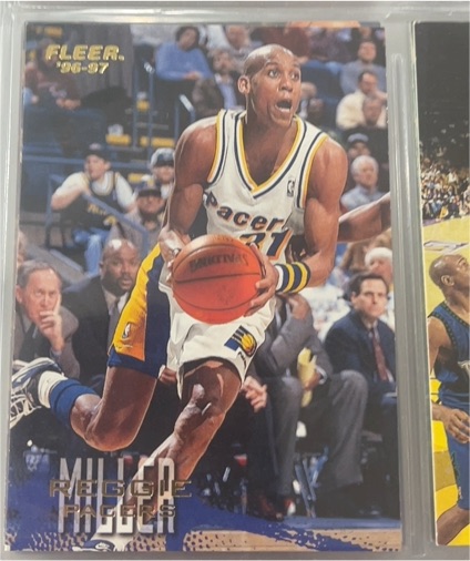 1996-97 Fleer #46 Reggie Miller Indiana Pacers — front