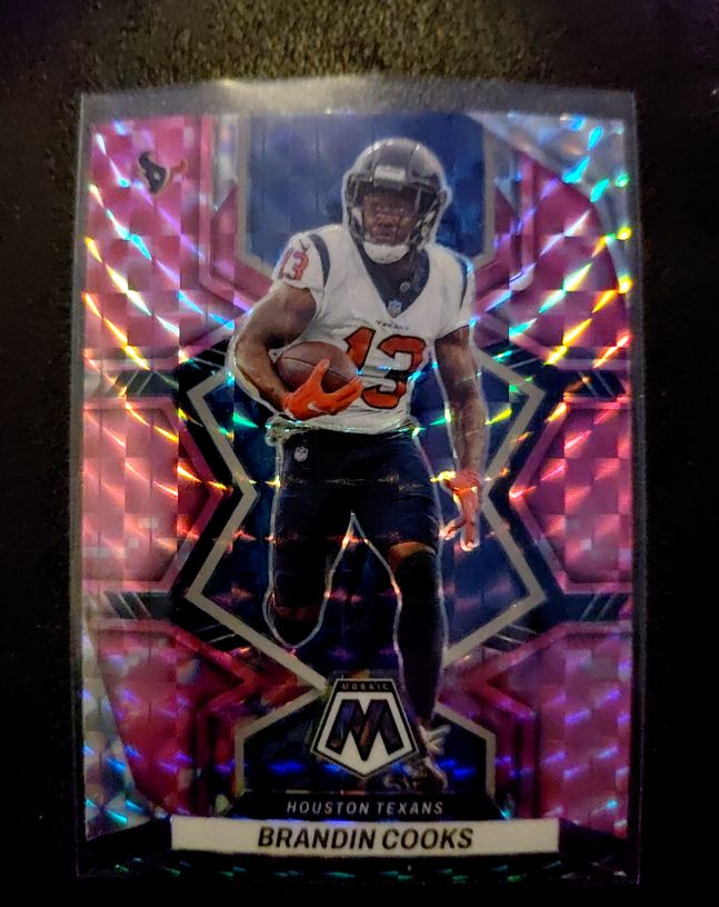 2022 Panini Mosaic Pink Camo #77 Brandin Cooks — front