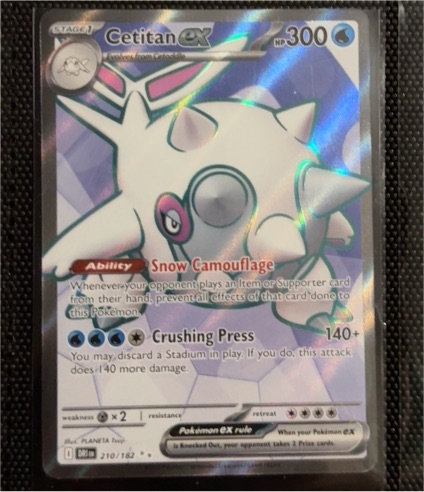 2025 Pokémon TCG SV10: Destined Rivals #210/182 Cetitan EX — front