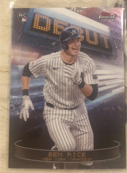 2025 Topps Finest Debut #D-8 Ben Rice — front
