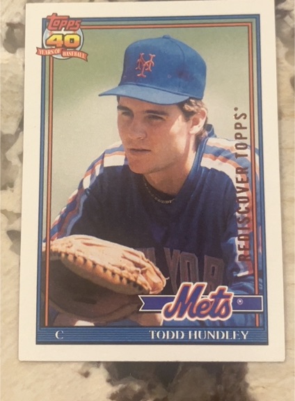 1991 Topps #457 Todd Hundley — front