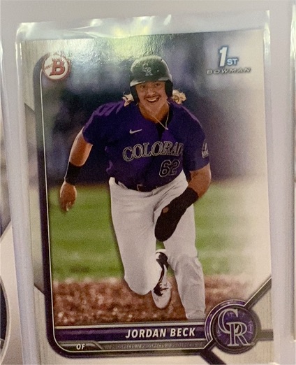 2022 Bowman Draft Chrome #BDC-34 Jordan Beck — front