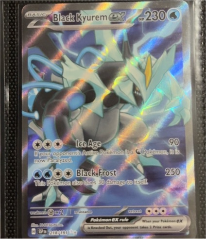 2024 Pokémon SV08: Surging Sparks #218 Black Kyurem ex — front