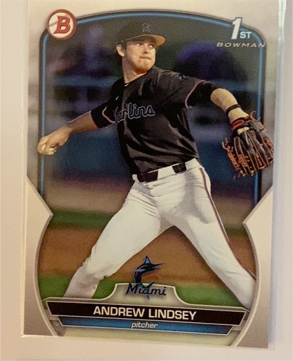 2023 Bowman Draft #BD-18 Andrew Lindsey — front