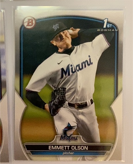 2023 Bowman Draft #BD-10 Emmett Olson — front