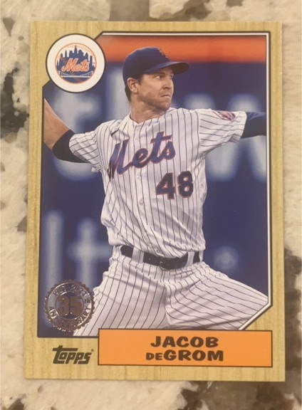 2022 Topps 1987 Topps 35th Anniversary #T87-61 Jacob deGrom — front
