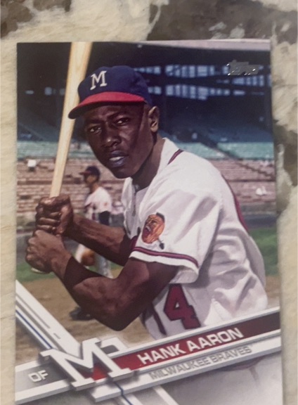 2017 Topps Update #US247 Hank Aaron Milwaukee Braves — front