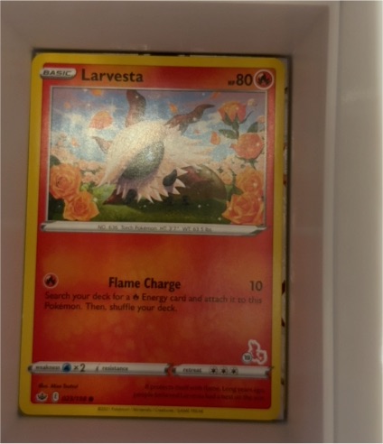 2021 Pokémon Sword & Shield Chilling Reign #023 Larvesta — front