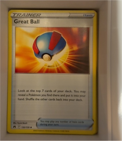 2023 Pokémon Crown Zenith #132 Great Ball — front