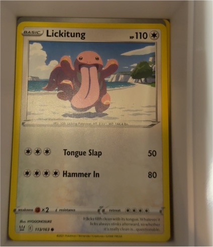 2021 Pokémon Battle Styles #113 Lickitung — front